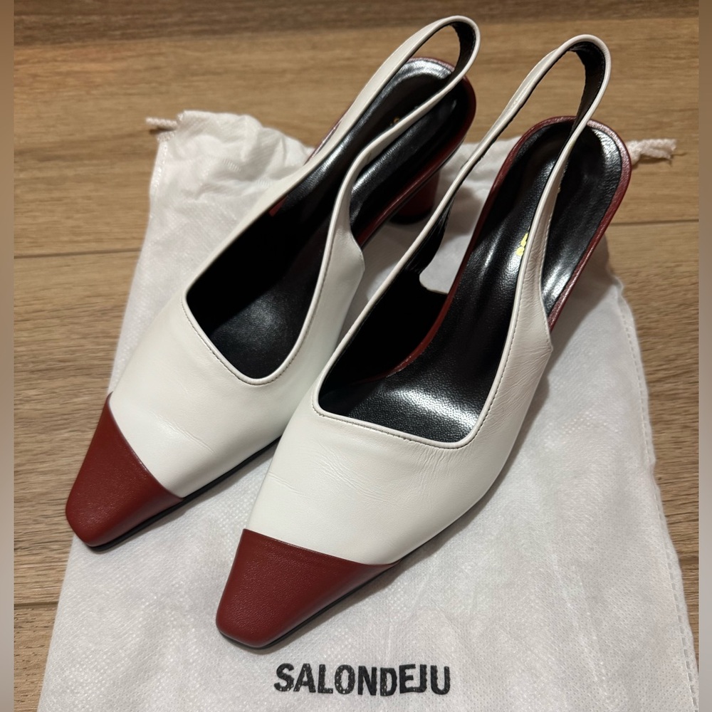 Salondeju leather slingback